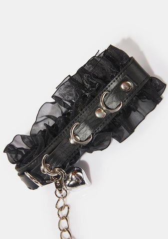 Fetish Girl Choker And Arm Band Set