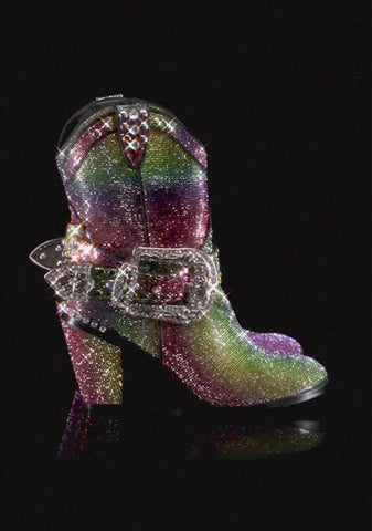 Sheriff Shine Cowboy Boots - Rainbow