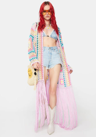 Dreamy Be The Change Crochet Duster