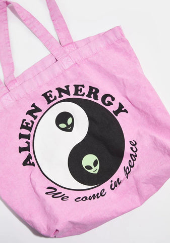Alien Energy Yin Yang Tote Bag