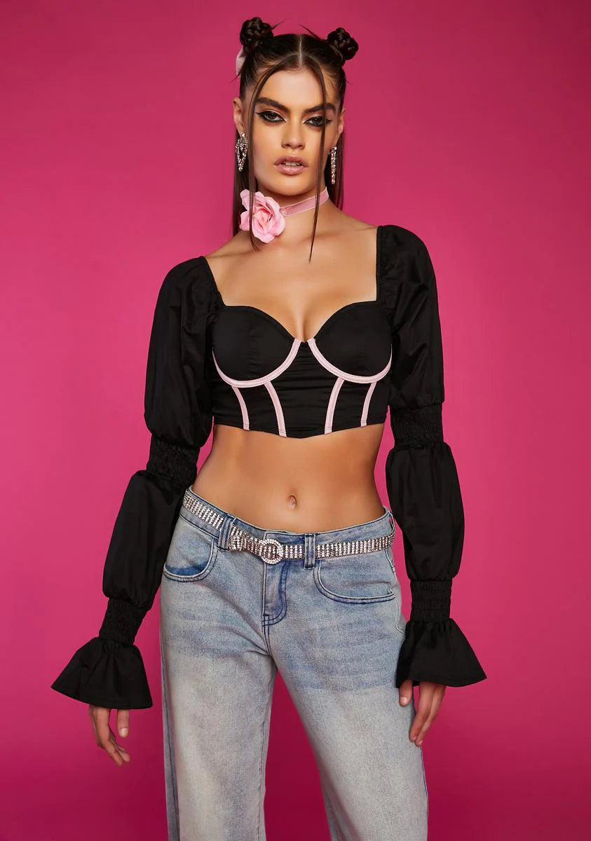 Call Time Crop Bustier Top
