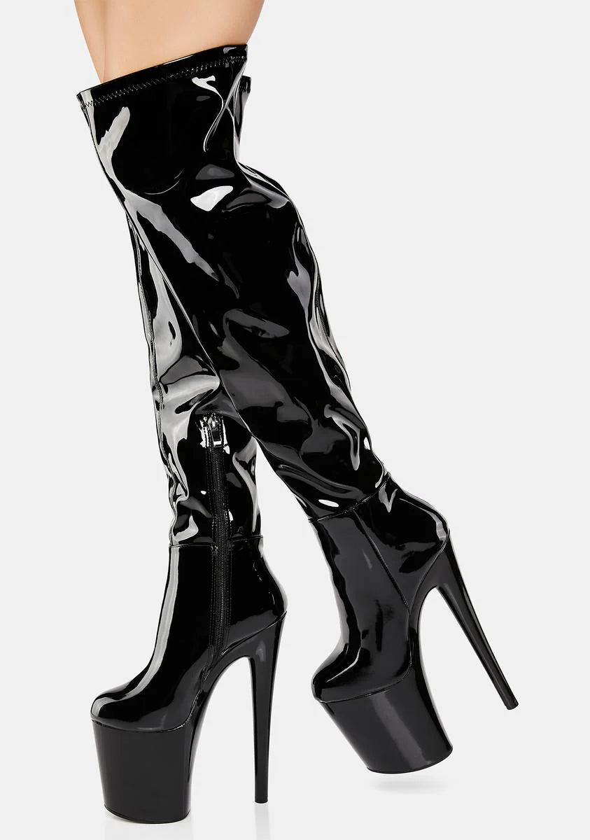 Vixen-01 Platform Thigh High Boots