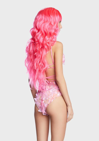 Pixie Delight Pink Bang Wig