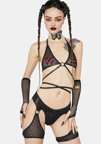 Holographic Dot Chap Shorts