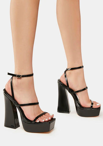Black Howler Platform Heels