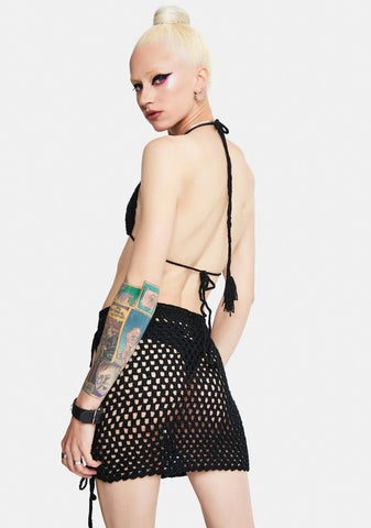 Noir Take The Leap Crochet Set