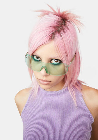 Nicole Green Shield Sunglasses