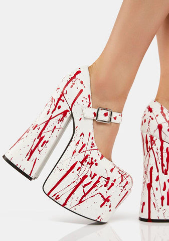 Scream Queen Platform Mary Janes
