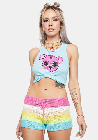 Left On Read Crochet Shorts