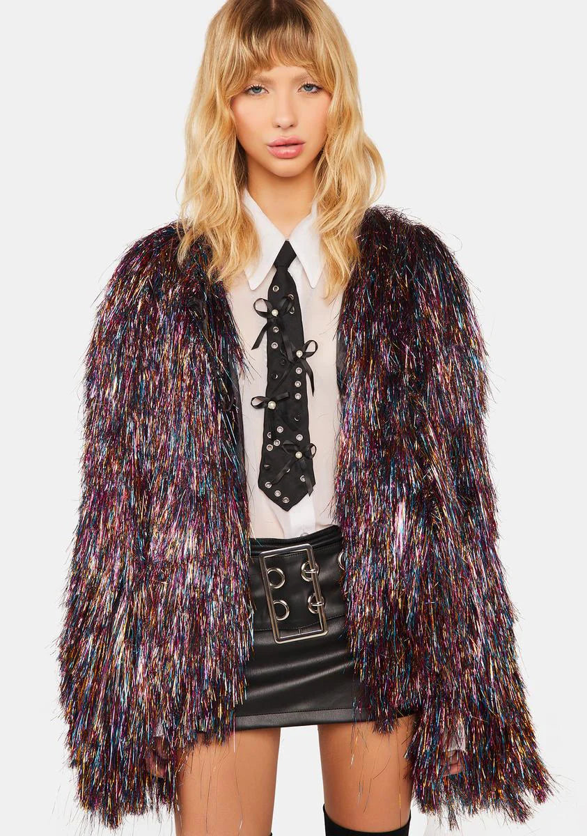 Fancy Multi Tinsel Fringe Jacket