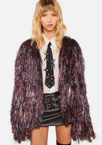 Fancy Multi Tinsel Fringe Jacket