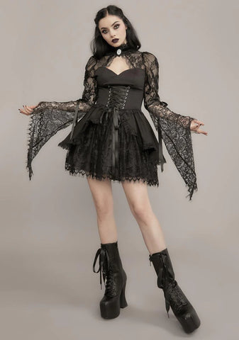 Lights Go Out Lace Mini Dress