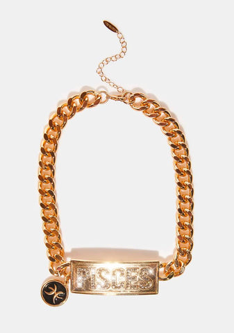 It's A Sign Pisces Chain Choker