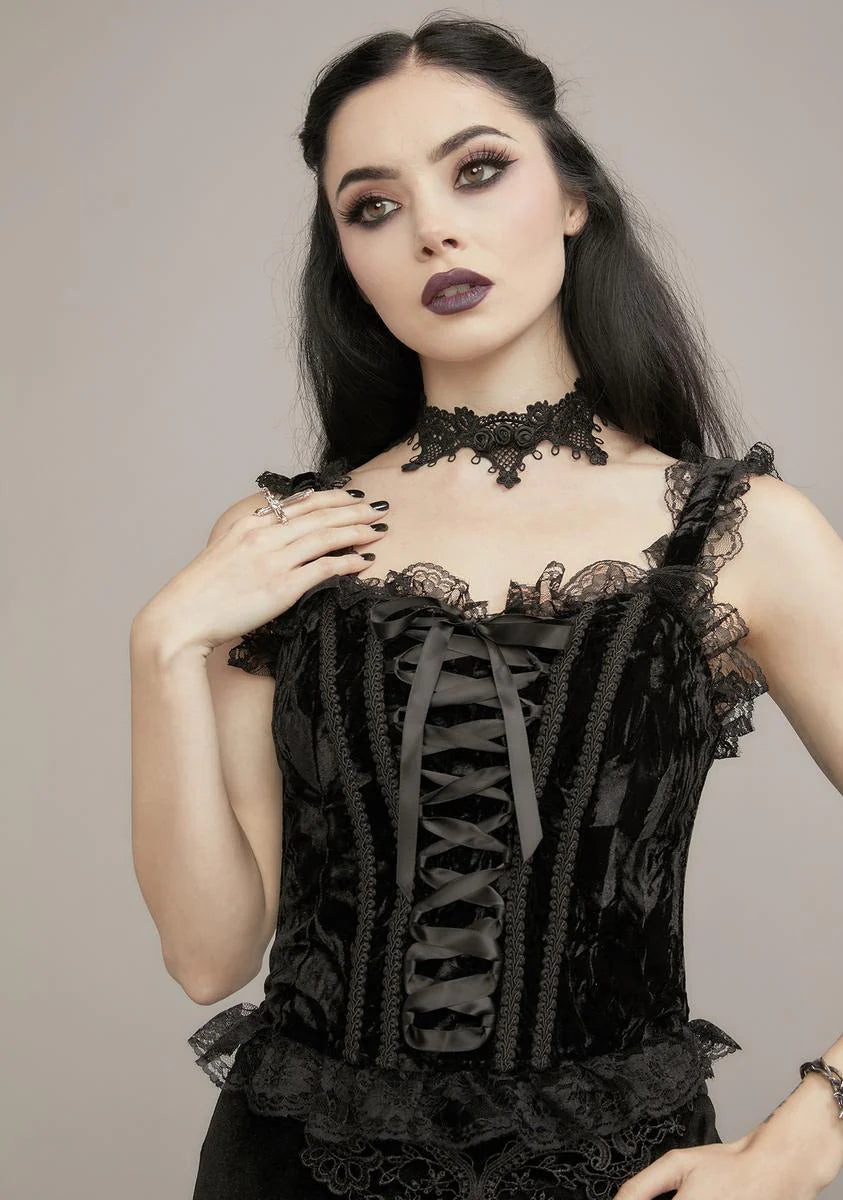 Wicked Killer In Me Velvet Bustier