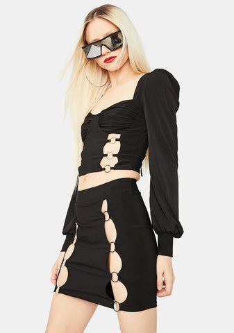 Little Miss Diva Cutout Mini Dress