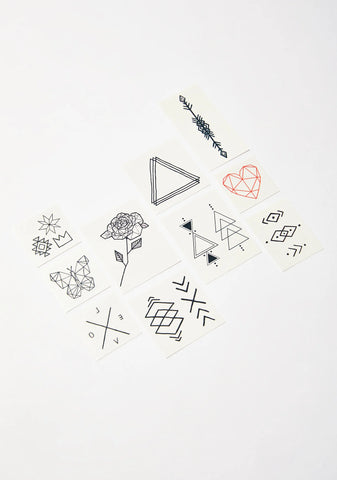 The Geometric Temporary Tattoo Pack