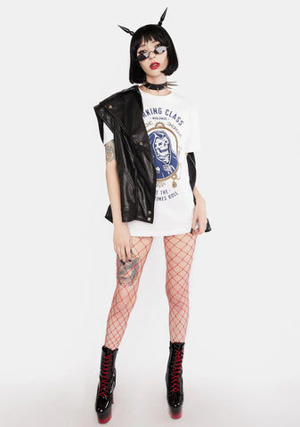 Cherry Entice 'Em Fence Net Bodystocking