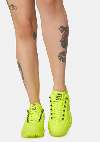 Safety Yellow Disruptor Zero Pearl Sneakers