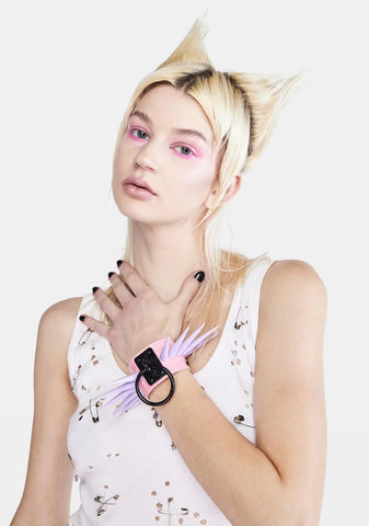 Lavender Powerpunk Spiked Cuff