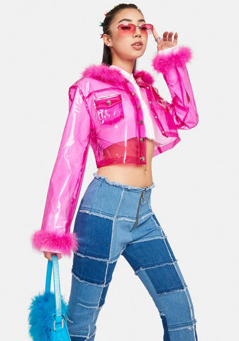 Planet Her Vinyl Trucker Jacket