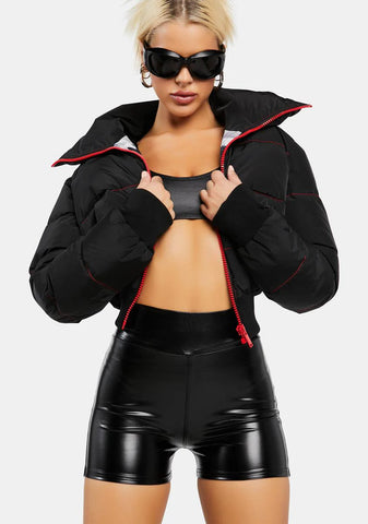 Leave 'Em Guessing Vegan Leather Shorts