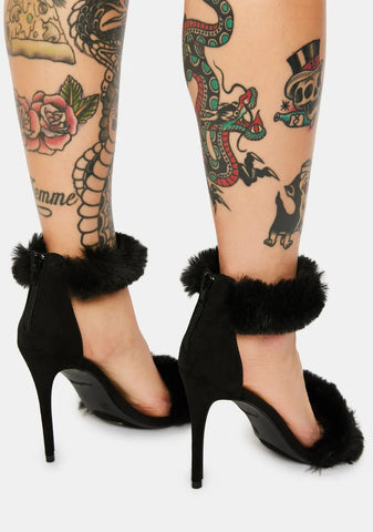 Noir Step Right Up Stiletto Heels