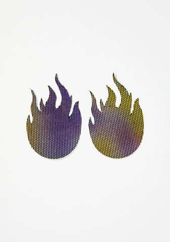 Flame Midnight Rainbow Pasties