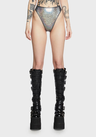 High Waist Thong Bikini Bottom