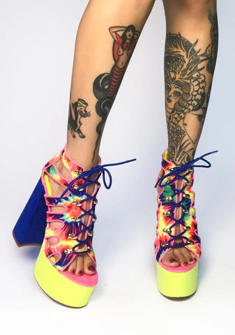 Tie Dye Mallory Platform Heels