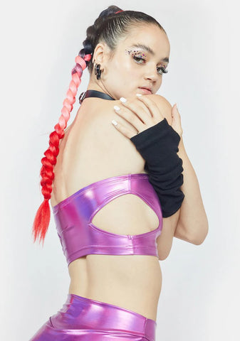 Fairy Type Holographic Tube Top