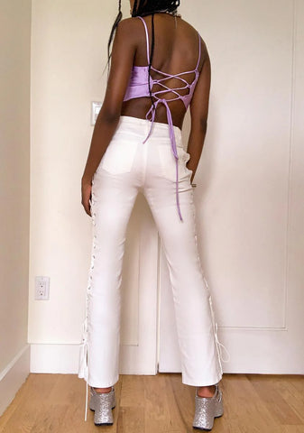 Back In Action Lace Up Jeans