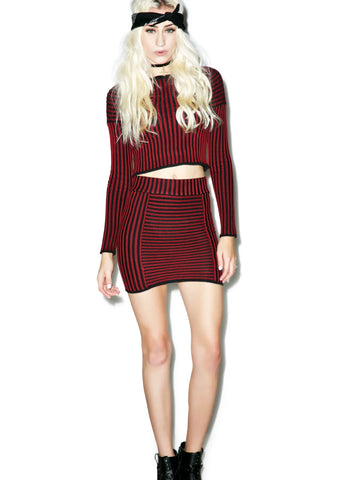 Switch Stripe Mini Skirt