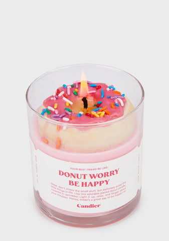 Donut Worry Candle