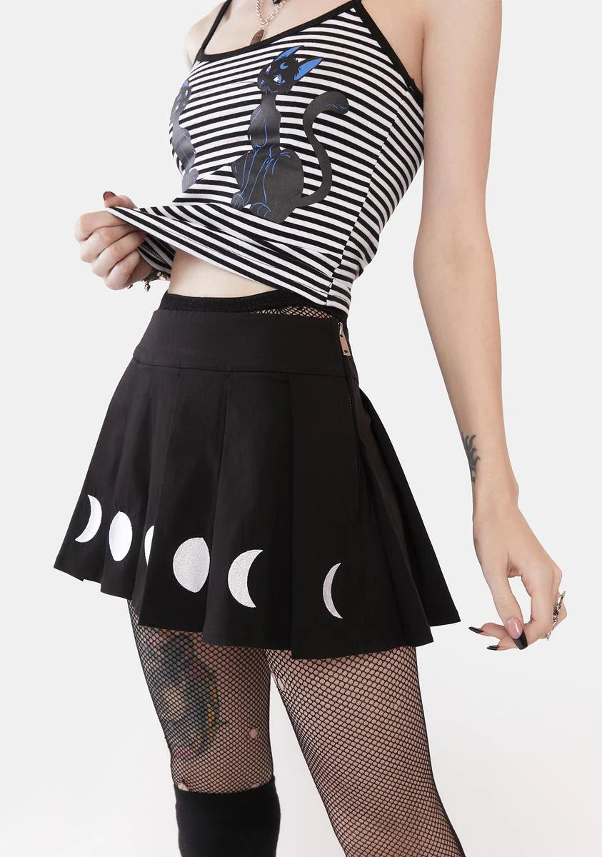 Lunar Moments Pleated Mini Skirt
