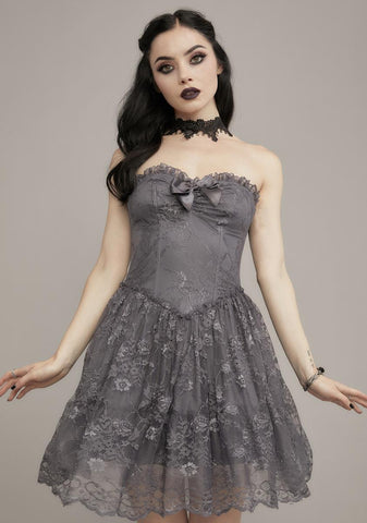 Take Caution Lace Mini Dress