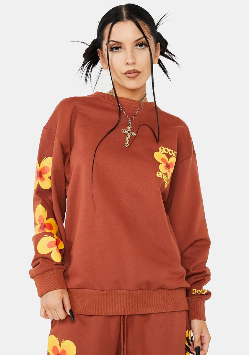 Rust Good Energy Sweatshirt
