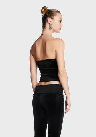 Monogram Velour Tube Top