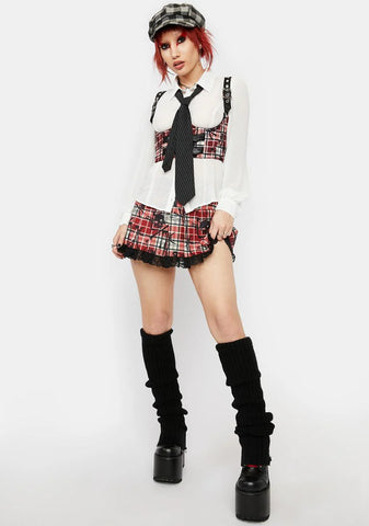 Lust Or Envy Plaid Skirt