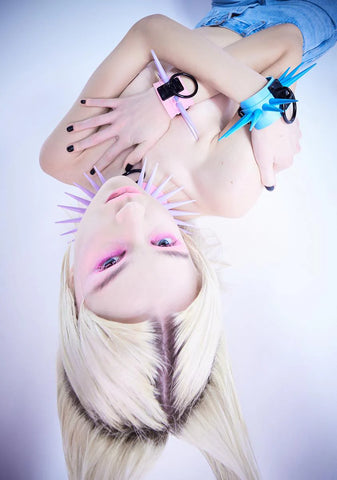 Lavender Powerpunk Spiked Cuff