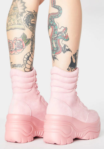 Matrixx Hi Pink Platform Sneakers
