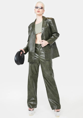 Santo Oversized Leather Blazer