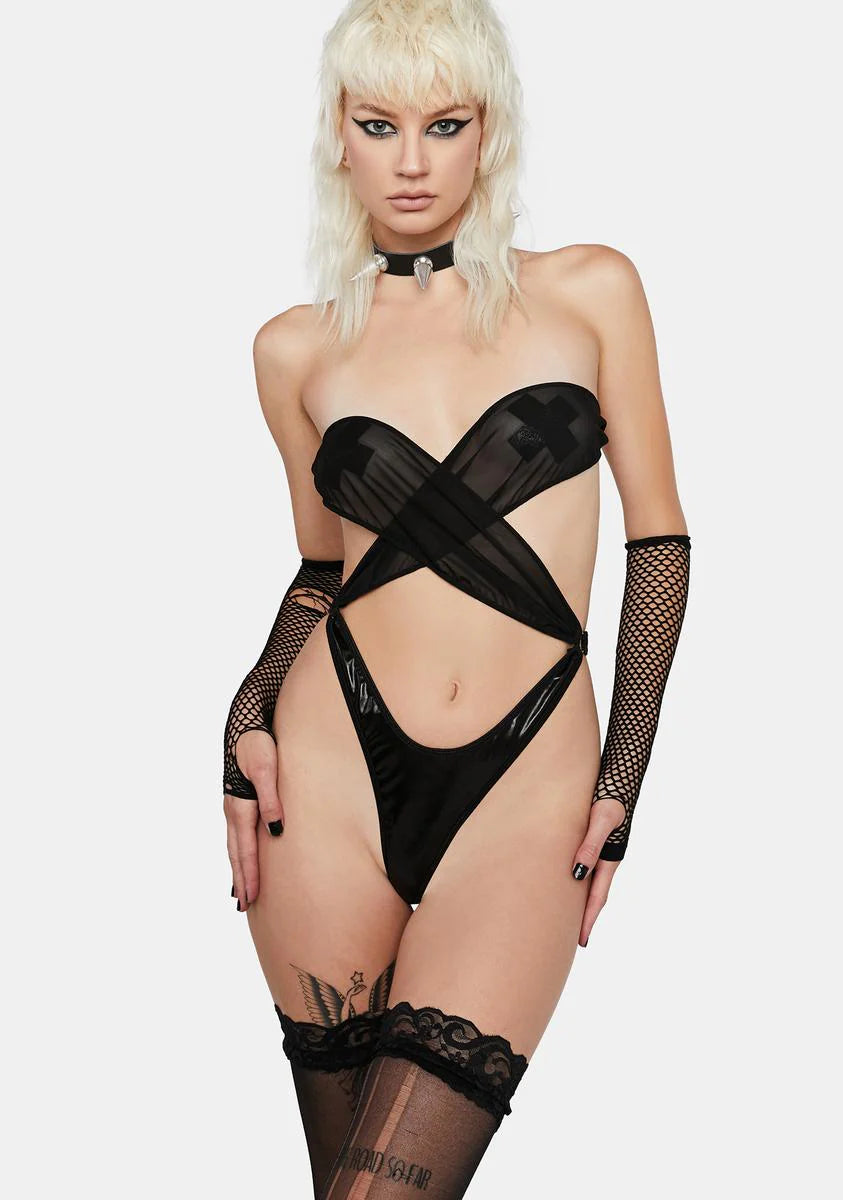 No Time To Talk Sheer Bodysuit