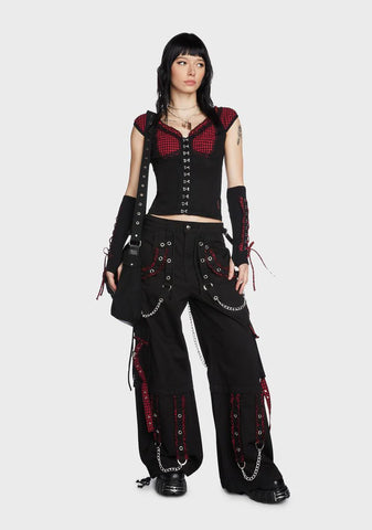 Black And Red Bo Peep Darkstreet Pants