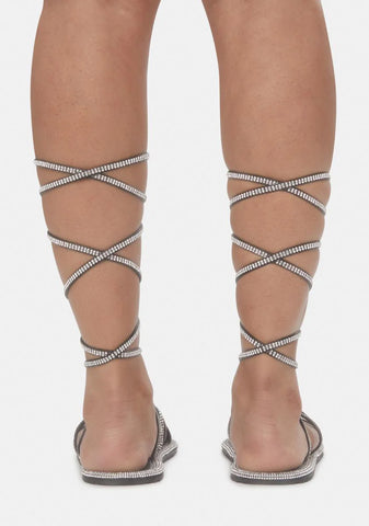 Black Act Of Kindness Wrap Sandals