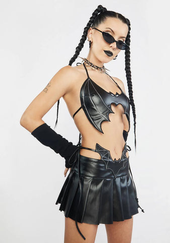Echos Of Terror Bat Halter Top