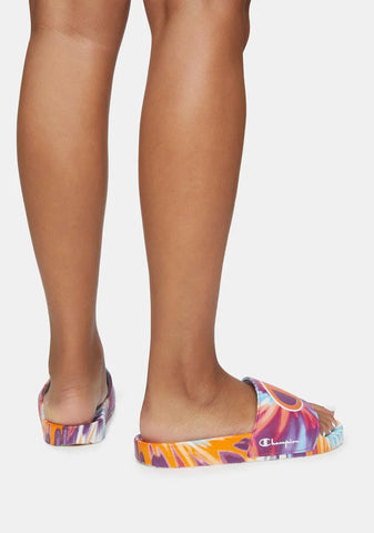 Magenta IPO Tie Dye Slides