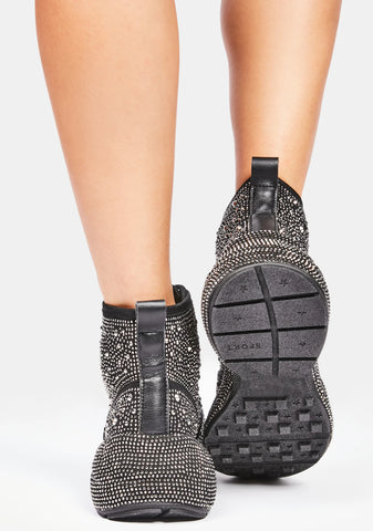Shining Queen Rhinestone Sneakers