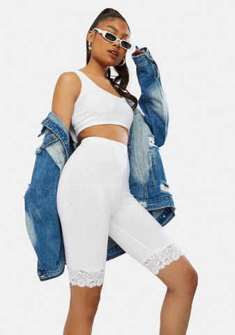 Chill One More Time Lace Biker Shorts