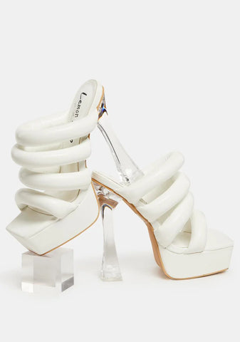 White Namora Clear Heels