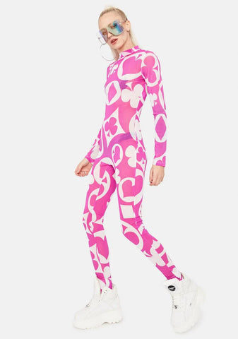 Royal Flush Mesh Catsuit